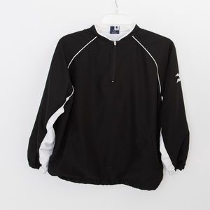 Mizuno long sleeve black batting Jacket lining and toggle adjustable waist YM